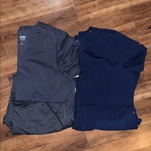 Two sets of scrubs! Gray & Navy Top and Pants